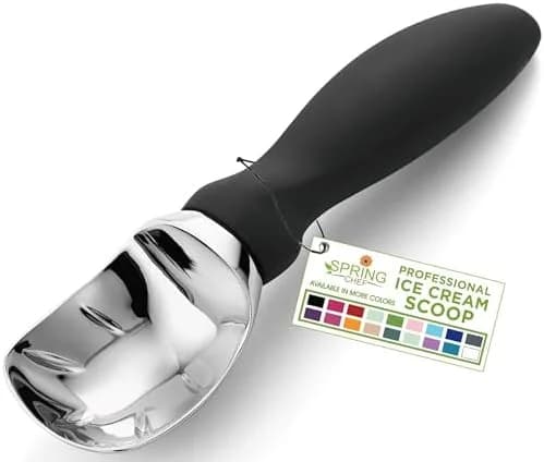 Heavy Duty Ice Cream Scoop with Ergonomic Handle – Perfect for Gelato, Sorbet, Cookie Dough, and More – Dishwasher Safe Kitchen Tool