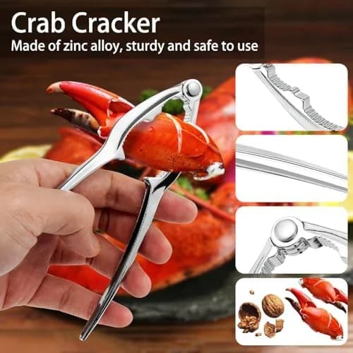 Complete 9-Piece Seafood Cracking Kit with Shellers, Forks, and Scissors