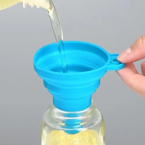 4-Pack Foldable Silicone Funnels – Collapsible Sizes for Kitchen, Bottles & Liquid Transfer