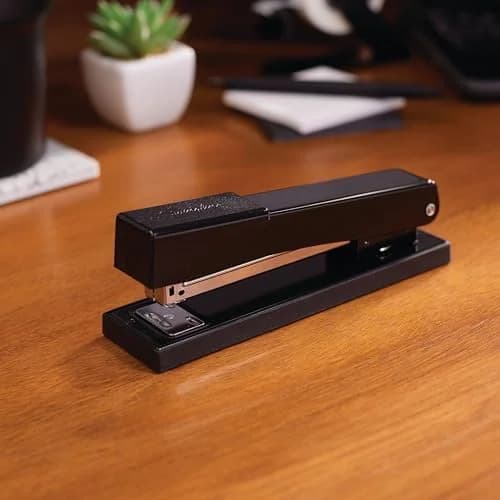 20-Sheet Capacity Jam-Free Metal Desktop Stapler, Black with Low-Staple Refill Indicator