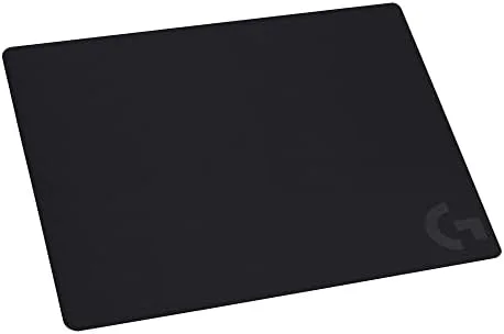 Cloth Gaming Mouse Pad, Sensor-Optimized Moderate Friction Surface, Non-Slip Base, Compatible with Mac & PC, 340 x 280 x 1 mm, Black