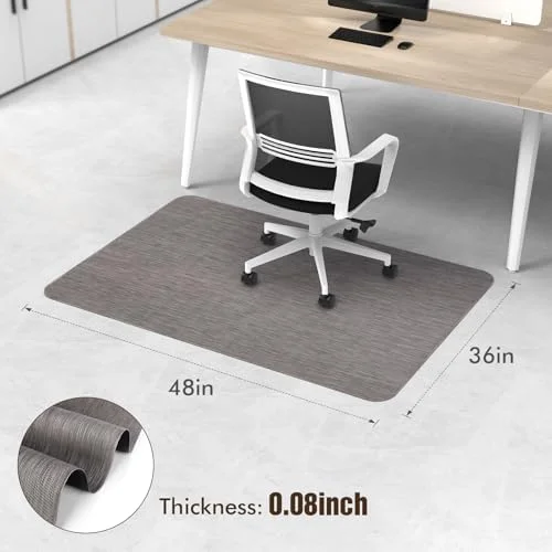 Large 36" x 48" Hard Floor Desk Chair Mat – Non-Slip Anti-Scratch Protector for Hardwood, Tile & Hard Surface Floors, Office & Home Use