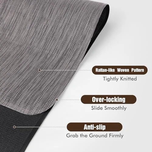 Large 36" x 48" Hard Floor Desk Chair Mat – Non-Slip Anti-Scratch Protector for Hardwood, Tile & Hard Surface Floors, Office & Home Use